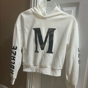 SHEIN White Hoodie with Black Lettering
